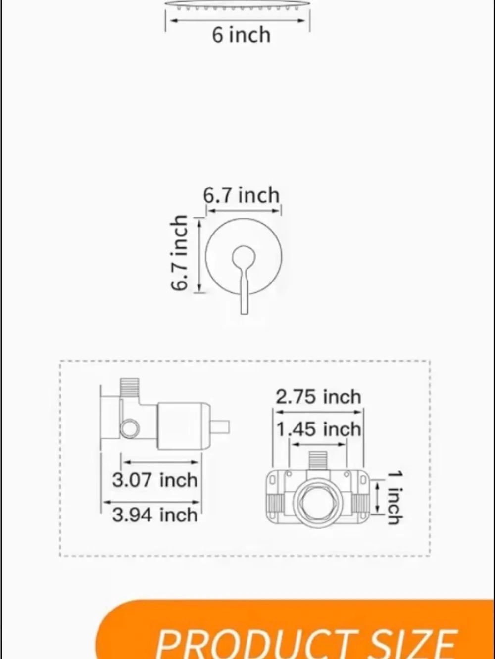Matte Black Rain Shower Head and Valve Trim Set